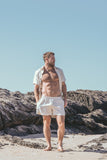 Cirrus men's shorts - natural linen
