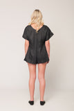 Petal reversible jumpsuit - black linen