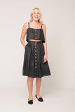 Honey skirt - black linen