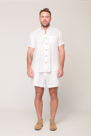 Dang men's shirt - white linen