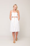 Honey skirt - white linen