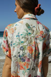 Dang men's shirt - watercolour floral linen